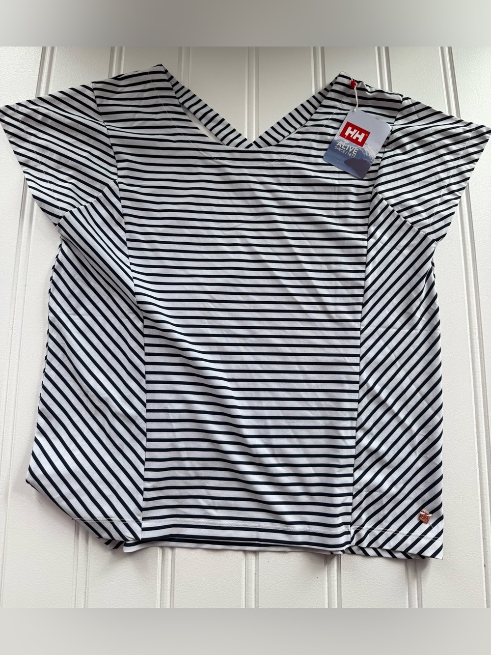 Helly Hansen Womens Siren Striped Tee T-Shirt Top Large NEW 3044